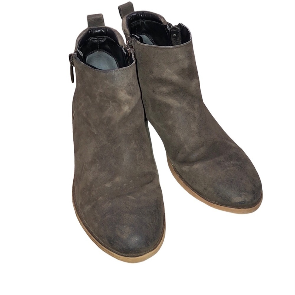 Franco Sarto sz 6M brown leather double zip boots